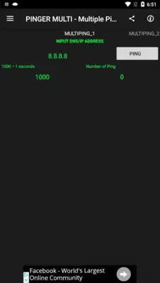 PINGER MULTI - Multiple Ping To The Network android App screenshot 0
