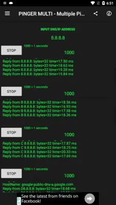 PINGER MULTI - Multiple Ping To The Network android App screenshot 4